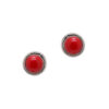 Gehna Jaipur Red Jasper Color Stone Stud Earrings In German Silver  For Girls & Women GE01-1483