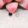 Gehna Jaipur Black Spinel Color Stone Stud Earrings In German Silver  For Girls & Women GE01-1486 - Image 5
