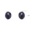 Gehna Jaipur Blue Sapphire Color Stone Stud Earrings In German Silver  For Girls & Women GE01-1493 - Image 3