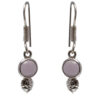 Gehna Jaipur Rose Quartz Color Stone Earrings In German Silver  For Girls & Women GE01-1496
