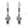 Gehna Jaipur Rose Quartz Color Stone Earrings In German Silver  For Girls & Women GE01-1496 - Image 3