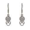 Gehna Jaipur White Moonstone Color Stone Earrings In German Silver  For Girls & Women GE01-1497