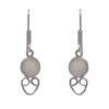Gehna Jaipur White Moonstone Color Stone Earrings In German Silver  For Girls & Women GE01-1497 - Image 4