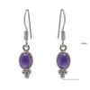 Gehna Jaipur Bezel Jewelry Amethyst Color Stone Earrings In German Silver  For Girls & Women GE01-1498 - Image 3