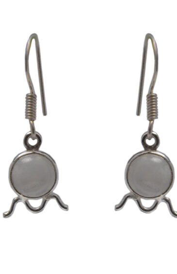 Gehna Jaipur White Moonstone Earrings In German Silver  For Girls & Women GE01-1500