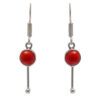 Gehna Jaipur Red Jasper Stone Earrings In German Silver  For Girls & Women GE01-1501