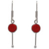 Gehna Jaipur Red Jasper Stone Earrings In German Silver  For Girls & Women GE01-1501 - Image 4