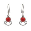 Gehna Jaipur Red Jasper Stone Earrings In German Silver  For Girls & Women GE01-1503