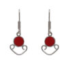 Gehna Jaipur Red Jasper Stone Earrings In German Silver  For Girls & Women GE01-1503 - Image 4