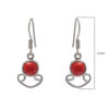 Gehna Jaipur Red Jasper Stone Earrings In German Silver  For Girls & Women GE01-1503 - Image 3