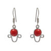 Gehna Jaipur Red Jasper Stone Earrings In German Silver  For Girls & Women GE01-1504