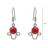 Gehna Jaipur Red Jasper Stone Earrings In German Silver  For Girls & Women GE01-1504 - Image 3