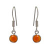 Gehna Jaipur Carnelian Color Stone Earrings In German Silver  For Girls & Women GE01-1506