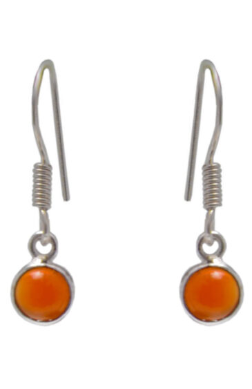 Gehna Jaipur Carnelian Color Stone Earrings In German Silver  For Girls & Women GE01-1506