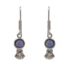 Gehna Jaipur Bezel Jewelry Amethyst Color Stone Earrings In German Silver  For Girls & Women GE01-1507 - Image 4
