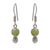 Gehna Jaipur Peridot Color Stone Earrings In German Silver  For Girls & Women GE01-1508