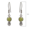 Gehna Jaipur Peridot Color Stone Earrings In German Silver  For Girls & Women GE01-1508 - Image 3