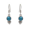 Gehna Jaipur Blue Chalcedony Color Stone Earrings In German Silver  For Girls & Women GE01-1510