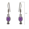 Gehna Jaipur Amethyst Color Stone Earrings In German Silver  For Girls & Women GE01-1512 - Image 3
