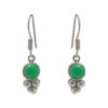 Gehna Jaipur Green Jade Color Stone Earrings In German Silver  For Girls & Women GE01-1513