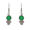 Gehna Jaipur Green Jade Color Stone Earrings In German Silver  For Girls & Women GE01-1513 - Image 4