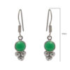 Gehna Jaipur Green Jade Color Stone Earrings In German Silver  For Girls & Women GE01-1513 - Image 3