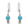 Gehna Jaipur Blue Chalcedony Color Stone Earrings In German Silver  For Girls & Women GE01-1514