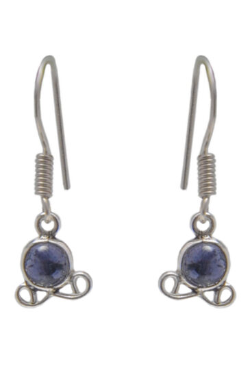 Gehna Jaipur Amethyst Color Stone Earrings In German Silver  For Girls & Women GE01-1516