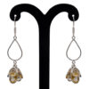 Gehna Jaipur Citrine Color Stone Bezel Setting Earrings In German Silver  For Girls & Women GE01-1519 - Image 5