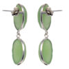 Gehna Jaipur Green Prehnite Stone Stud Earrings In German Silver  For Girls & Women GE01-1522 - Image 5