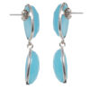 Gehna Jaipur Blue Chalcedony Stone Stud Earrings In German Silver  For Girls & Women GE01-1525 - Image 6