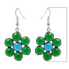 Gehna Jaipur Blue Chalcedony & Green Onyx Color Stone Studded Danglers For Girls & Women GE01-1542 - Image 3