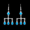 Gehna Jaipur Turquoise Color Stone Studded Dangler Style Earrings For Girls & Women GE01-1547 - Image 4