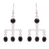 Gehna Jaipur Black Onyx Color Stone Studded Dangler Style Earrings For Girls & Women GE01-1548