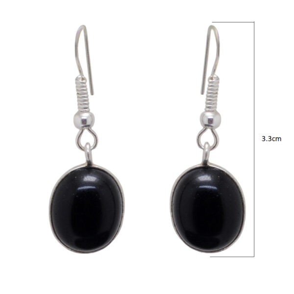 Gehna Jaipur Black Onyx Color Stone Studded Earrings For Girls & Women GE01-1554 - Image 3