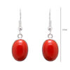Gehna Jaipur Red Jasper Color Oval Shape Stone Studded Earrings For Girls & Women GE01-1556 - Image 3