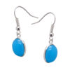 Gehna Jaipur Blue Chalcedony Color Stone Studded Oval Shaped Earrings For Girls & Women GE01-1558 - Image 4