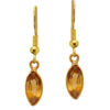 Gehna Jaipur Natural Citrine Gemstone Studded Bezel Earrings For Girls & Women GE01-1560