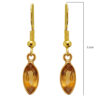 Gehna Jaipur Natural Citrine Gemstone Studded Bezel Earrings For Girls & Women GE01-1560 - Image 3