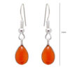 Gehna Jaipur Natural Carnelian Pear Shape Gemstone Studded Earrings For Girls & Women GE01-1561 - Image 3