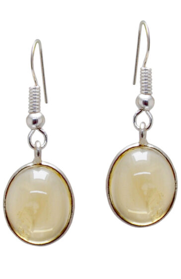 Gehna Jaipur Natural Citrine Gemstone Studded Bezel Earrings For Girls & Women GE01-1563