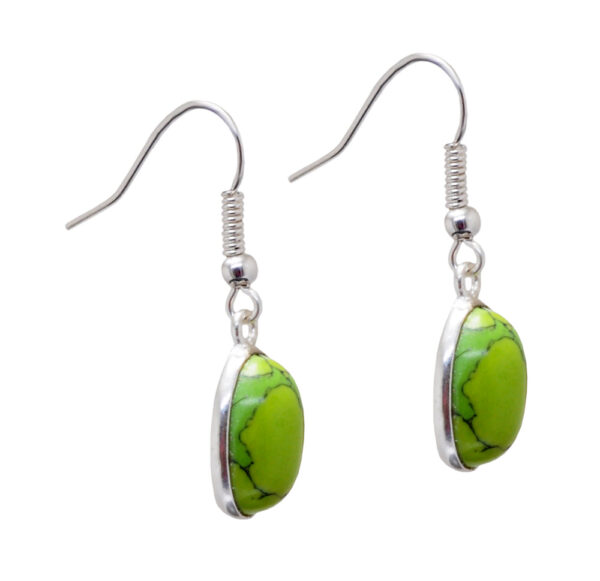 Gehna Jaipur Green Turquoise Color Stone Studded Earrings For Girls & Women GE01-1565 - Image 3