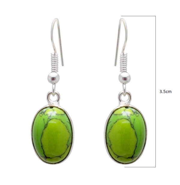 Gehna Jaipur Green Turquoise Color Stone Studded Earrings For Girls & Women GE01-1565 - Image 4
