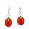 Gehna Jaipur Natural Carnelian Oval Shaped Gemstone Earrings For Girls & Women GE01-1566