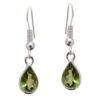 Gehna Jaipur Pear Shaped Peridot Gemstone Studded Earrings For Girls & Women GE01-1572
