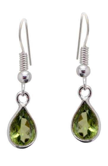 Gehna Jaipur Pear Shaped Peridot Gemstone Studded Earrings For Girls & Women GE01-1572