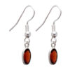 Gehna Jaipur Red Garnet Gemstone Studded Oval Shaped Dangle Earrings For Girls & Women GE01-1577 - Image 4