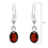 Gehna Jaipur Red Garnet Gemstone Studded Oval Shaped Dangle Earrings For Girls & Women GE01-1577 - Image 3