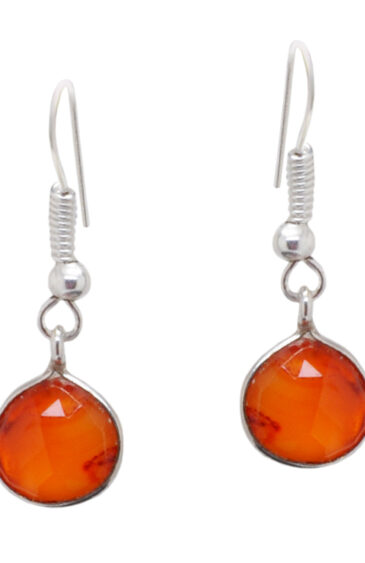 Gehna Jaipur Natural Orange Carnelian Gemstone Studded Earrings For Girls & Women GE01-1580