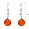Gehna Jaipur Natural Orange Carnelian Gemstone Studded Earrings For Girls & Women GE01-1580 - Image 4